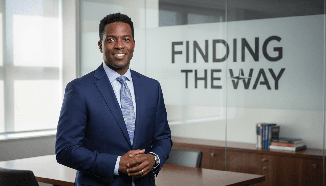 Jereme Harris-Walker, Finding the Way founder, in professional setting.